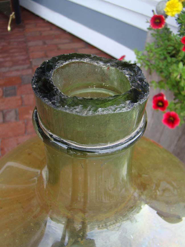 A large hand blown demi-john French Pommard Wine Bottle circa 1850 — image 2